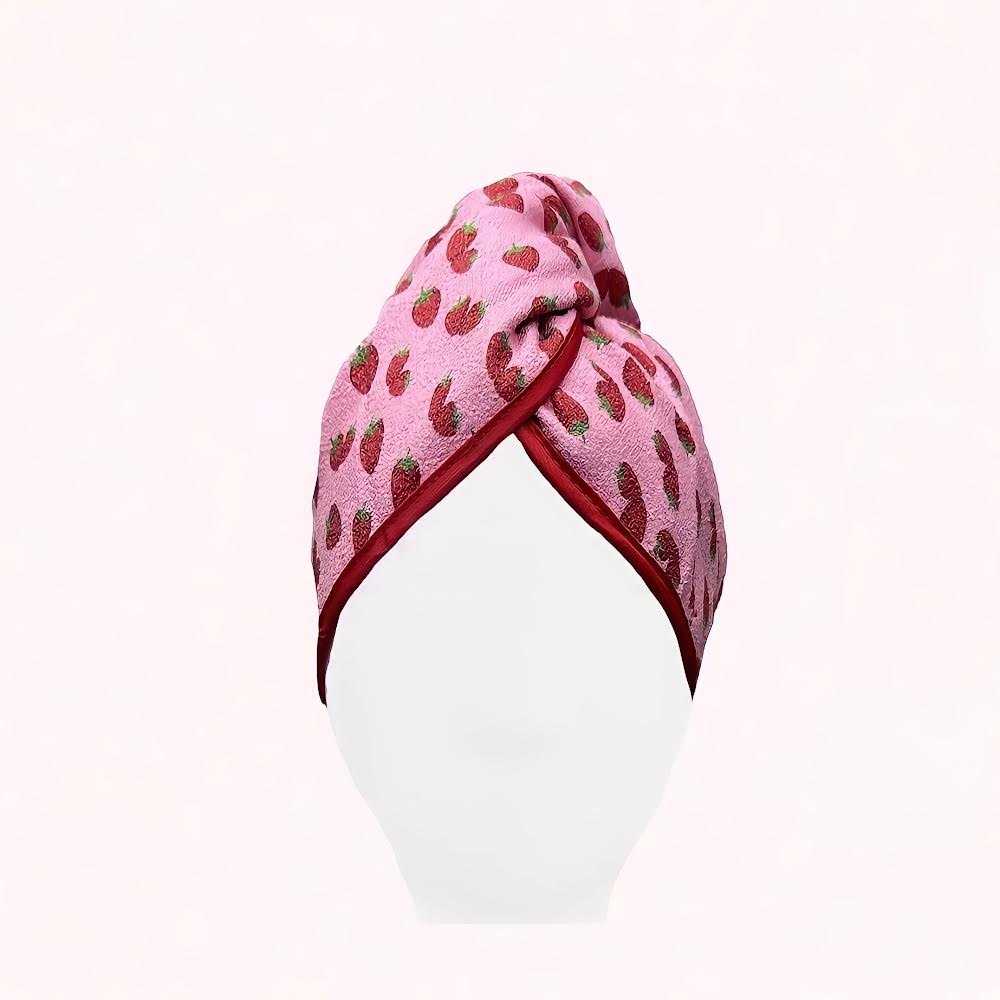 Unicorn Microfibre Hair Towel ®Wrap Twin Pack : Strawberry & Watermelon