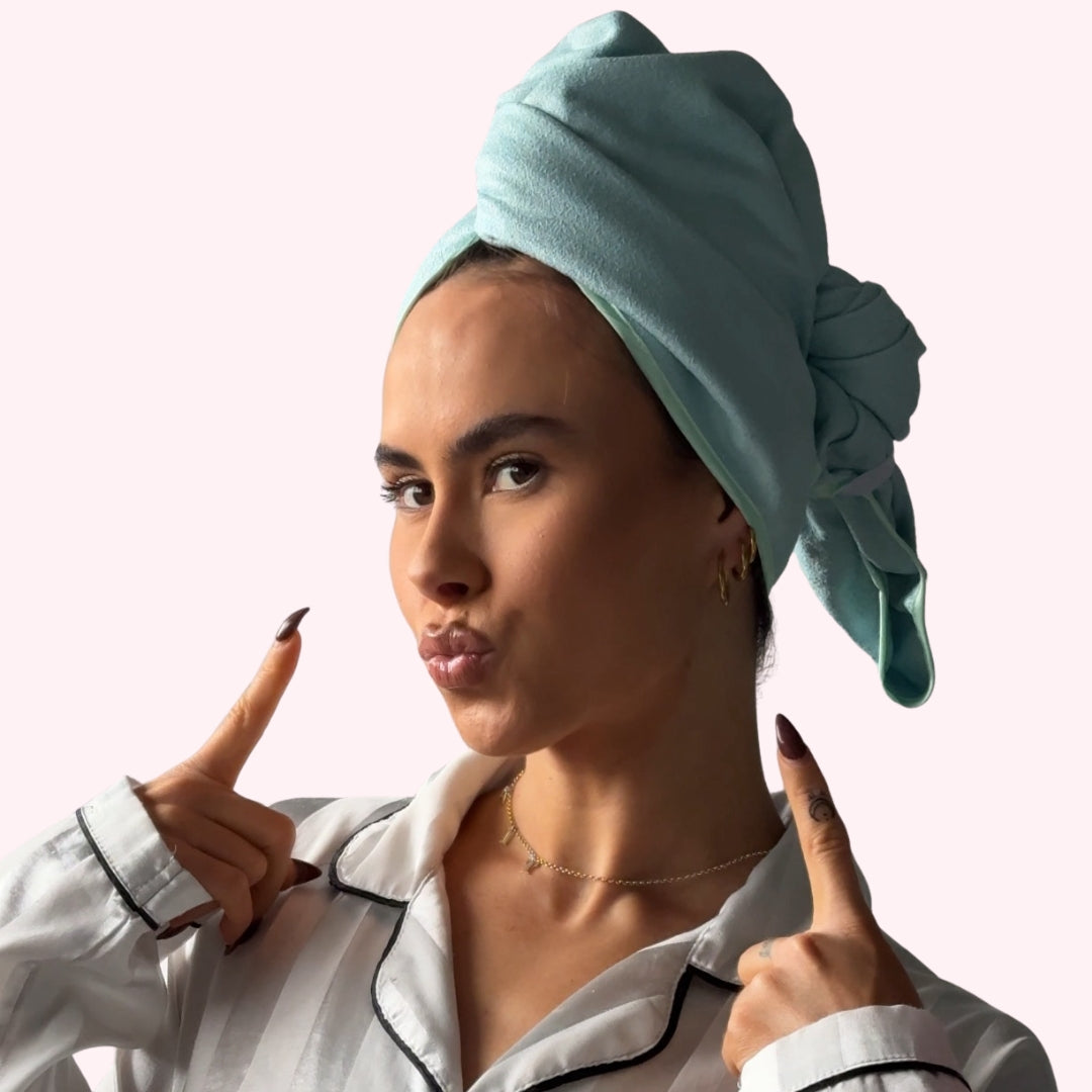 Unicorn Microfibre Hair Towel® Wrap - Pistachio Pop