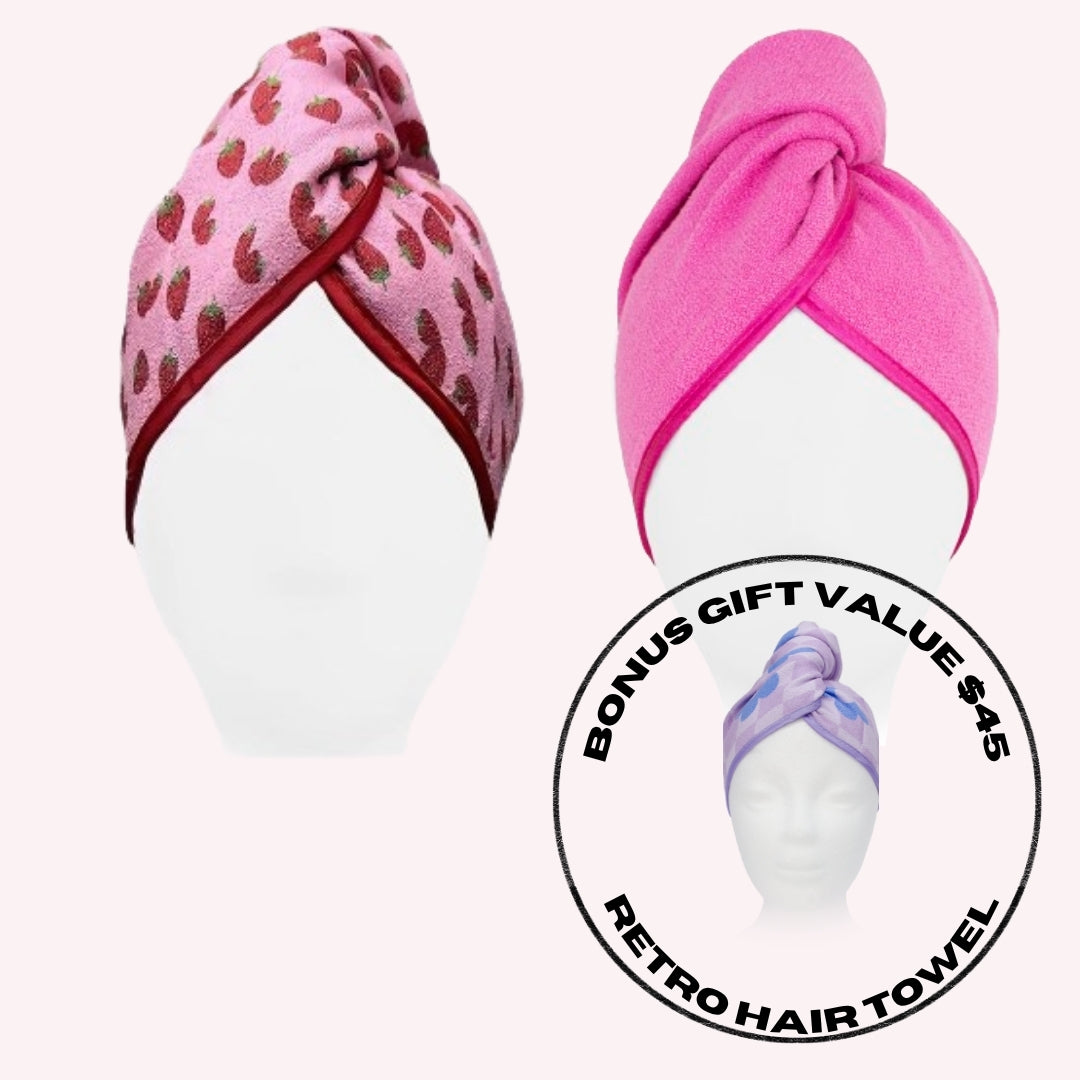 Unicorn 3 pack : Two Hair Towels + Bonus Hair Towel