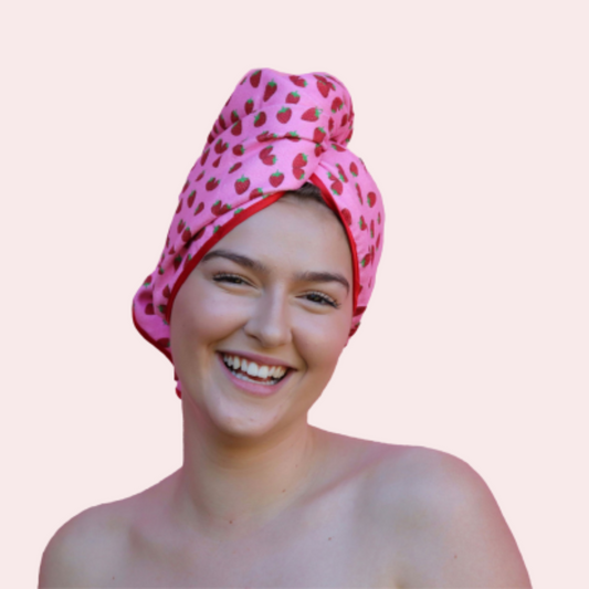 Unicorn Microfibre Hair Towel ™Wrap Strawberry