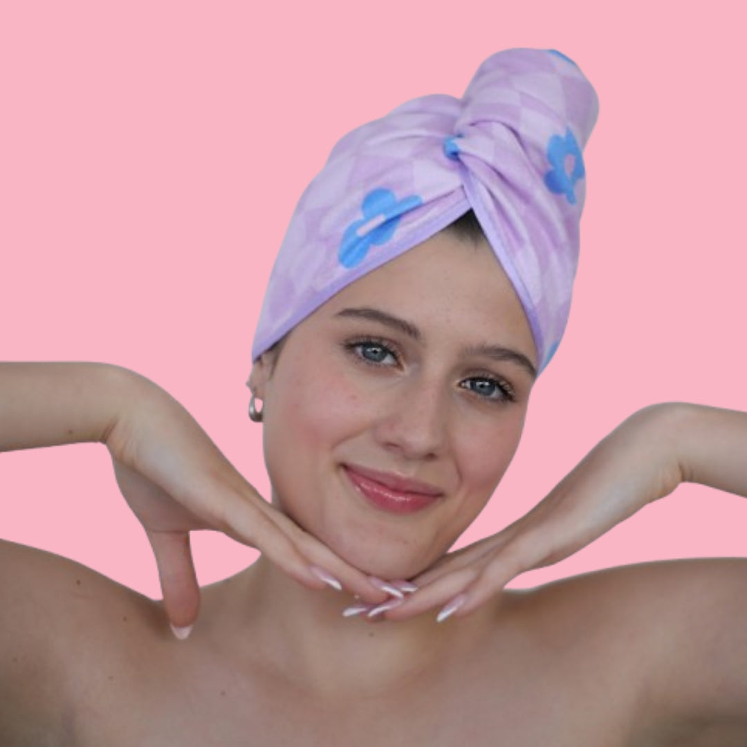 Unicorn Microfibre Hair Towel® - Retro Bloom