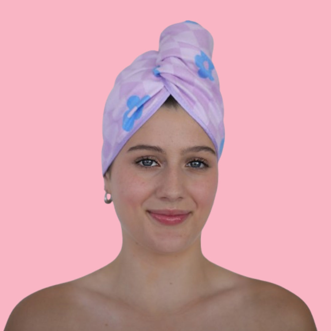Unicorn Microfibre Hair Towel® - Retro Bloom