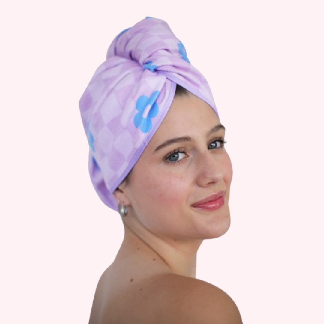 Unicorn Microfibre Hair Towel® - Retro Bloom