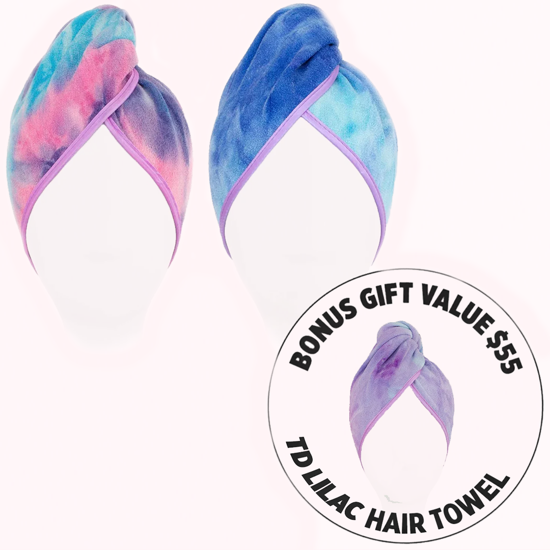 Unicorn 3 pack : 1 TD, 1 Plain + Bonus Hair Towel