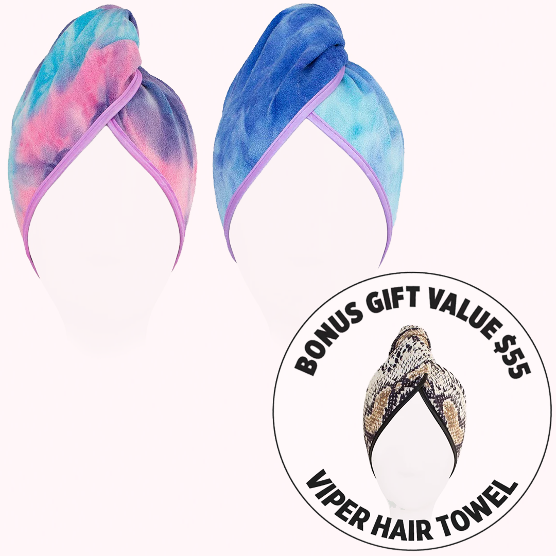 Unicorn 3 pack : 1 TD, 1 Plain + Bonus Hair Towel
