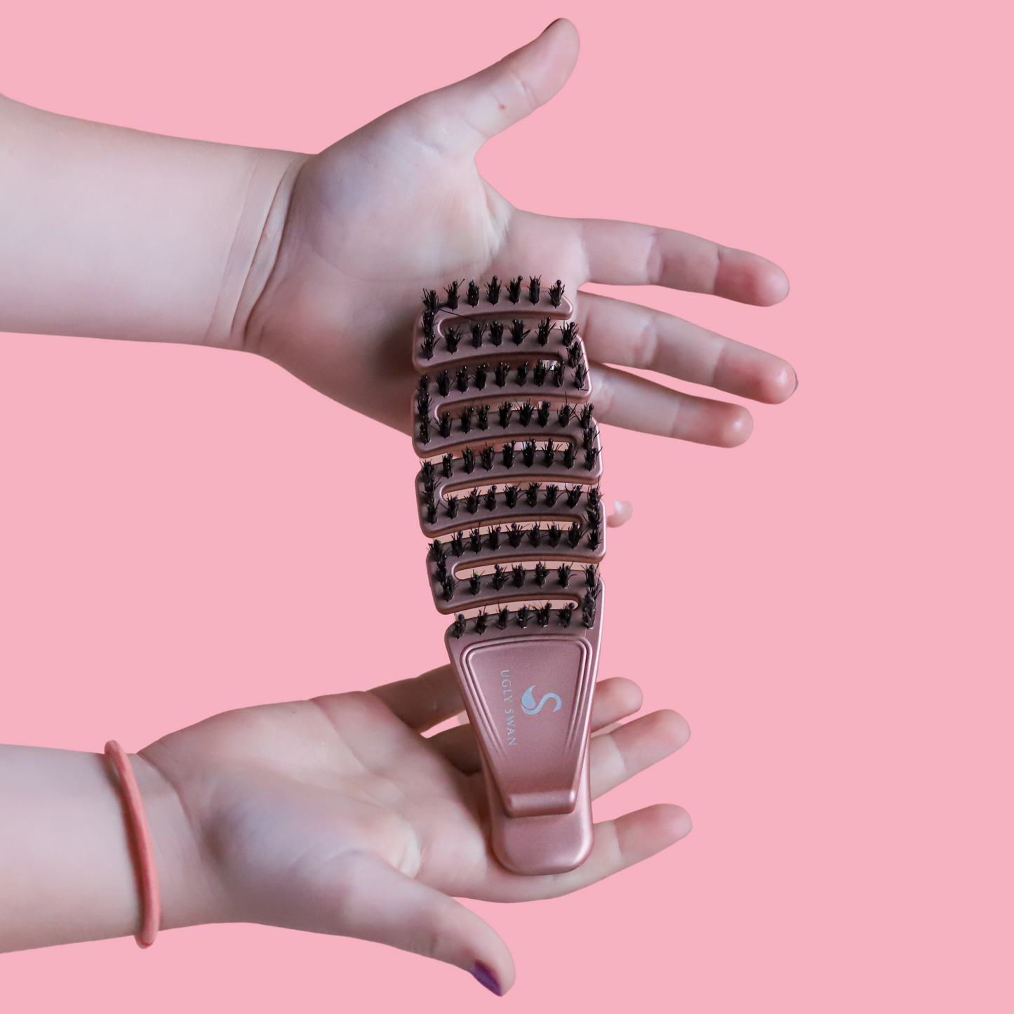 Scream-Free® Palm Hair Brush: Palm Flexi - Rose Gold