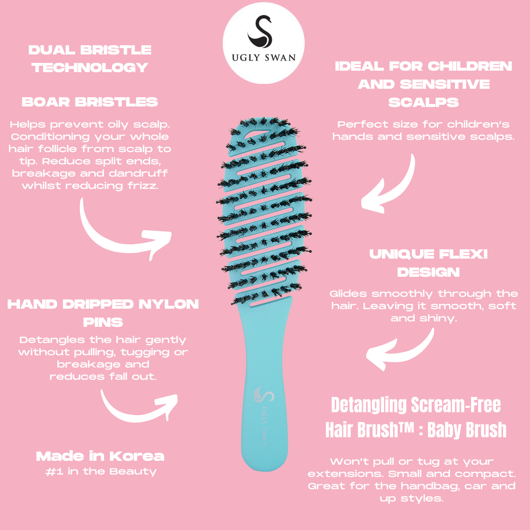 Scream-Free® Detangling Hair Brush: Mermaid 3 Pack