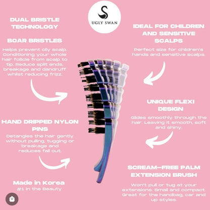 Scream-Free® Detangling Hair Brush: Palm Flexi Twin Pack