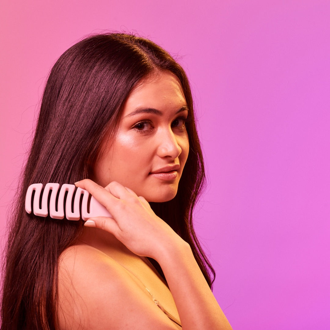 Detangling Hair Brush Palm Flexi Wild - Flamingo