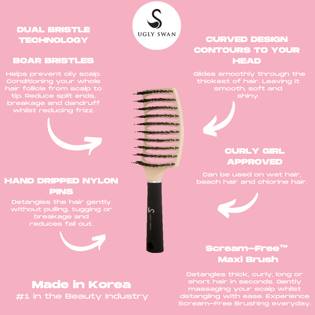 Scream-Free® Detangling Brush: Maxi Latte