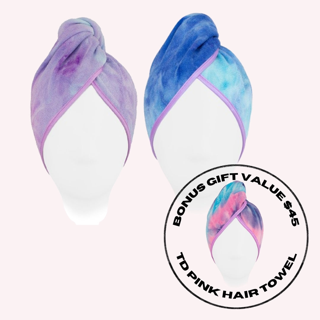 Unicorn 3 pack : Two Hair Towels + Bonus Hair Towel