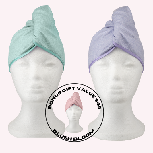 Unicorn 3 pack : Two Hair Towels + Bonus Hair Towel