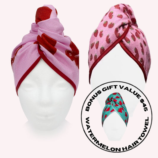 Unicorn 3 pack : Two Hair Towels + Bonus Hair Towel