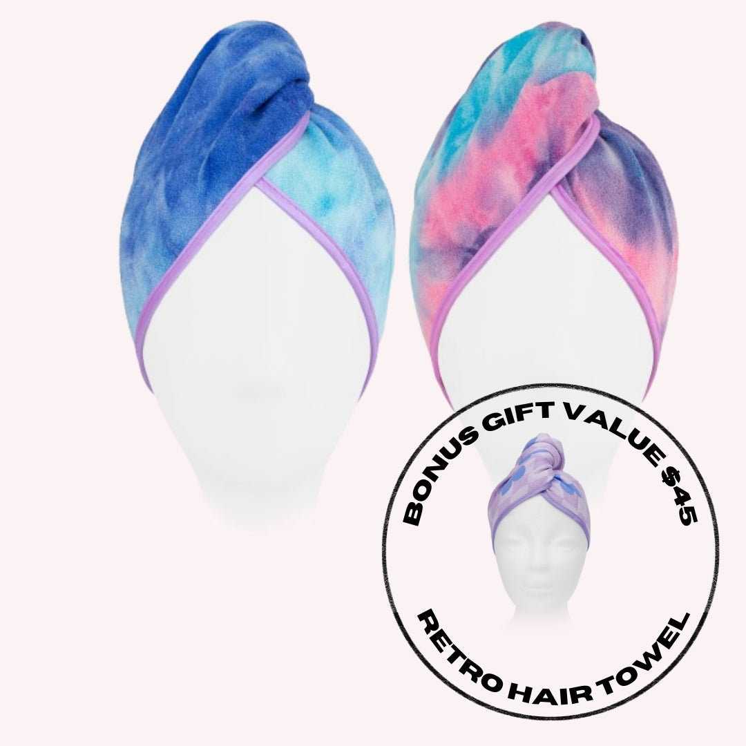 Unicorn 3 pack : Two Hair Towels + Bonus Hair Towel