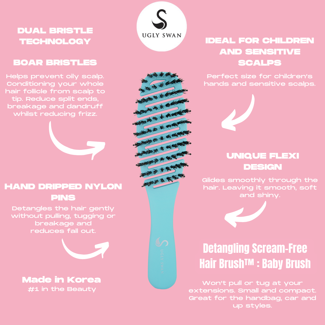 Scream-Free® Detangling Hair Brush: Maxi Brush & Baby Brush