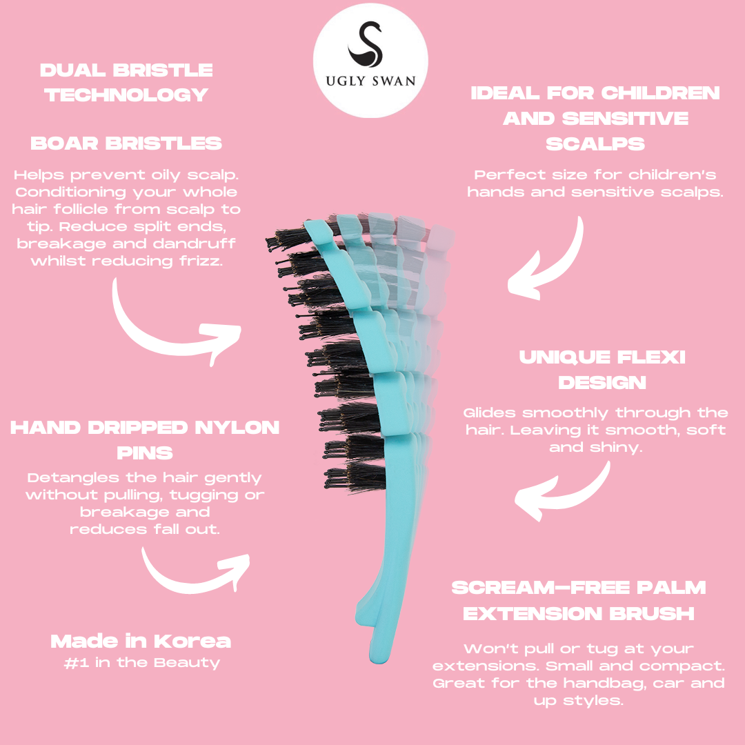 Scream-Free® Detangling Hair Brush: Mermaid 3 Pack